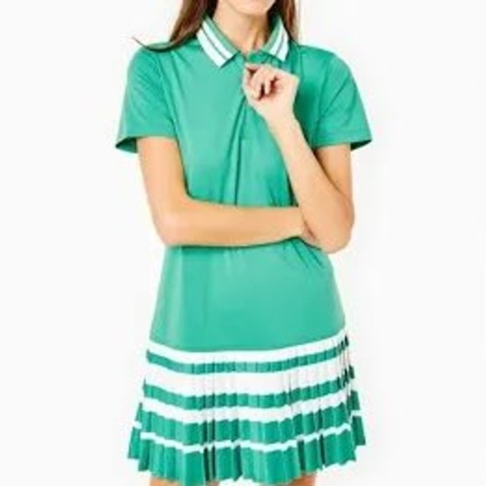 NWT $168 ADDISON BAY Palm Sea Island Dress Preppy Sporty Tennis Golf Dress XS